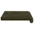 vidaXL Vankúš na lavičku Pl plush kord Zelená Hĺbka 35 cm
