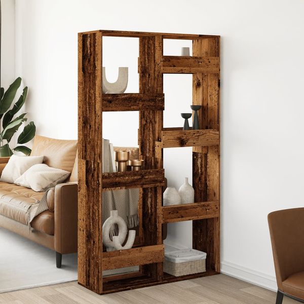 vidaXL Deliaca stena staré drevo 100x33x175 cm kompozitné drevo