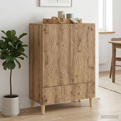 vidaXL Servírovacia skriňa Dub artisan 66 x 34,5 x 95 cm
