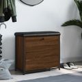vidaXL Lavička na topánky s vyklápacou zásuvkou hnedý dub 62x32x56 cm