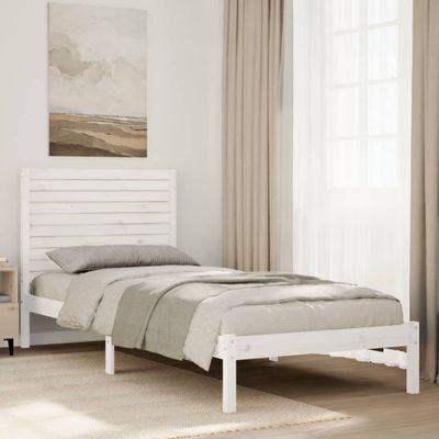 vidaXL Extra dlhá posteľ bez matraca biela 90x220 cm masívne drevo