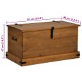 vidaXL Úložná truhlica HALDEN 91x48x47 cm masívna borovica
