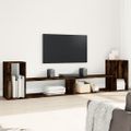 vidaXL TV skrinky 2 ks dymový dub 100x30x50 cm kompozitné drevo