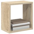 vidaXL Nástenné police 6 ks biele a dub sonoma 26x15x26 cm