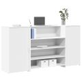 vidaXL Recepčný pult biely 200x50x103,5 cm, umelé drevo