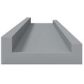 vidaXL Poličky na zarámované obrázky 2 ks sivé 60x9x3 cm MDF