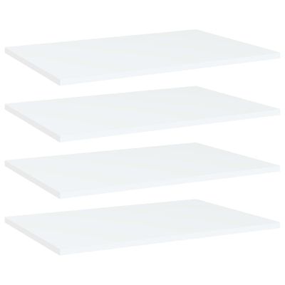 vidaXL Prídavné police 4 ks, biele 60x40x1,5 cm, kompozitné drevo