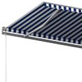 vidaXL Voľne stojaca ručne zaťahovacia markíza 500x350 cm, modro biela