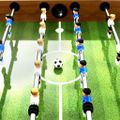 vidaXL Stolný futbal oceľ 60 kg 140x74,5x87,5 cm bledohnedý a čierny