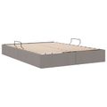 vidaXL Otomanový posteľný rám s úložiskom Sivohnedá 140 x 190 cm látka