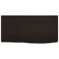 vidaXL Kúpeľňová doska tmavohnedá 60x30x(2-6) cm ošetrený masív