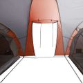 vidaXL Rodinný stan, kupola, 6 osôb, sivo oranžový, vodoodolný