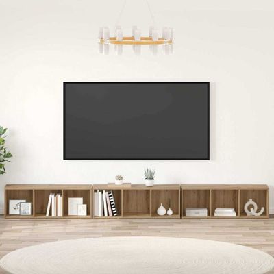 vidaXL Zostava TV skriniek 3 pcs Remeselný dub 37 x 35 x 107 cm