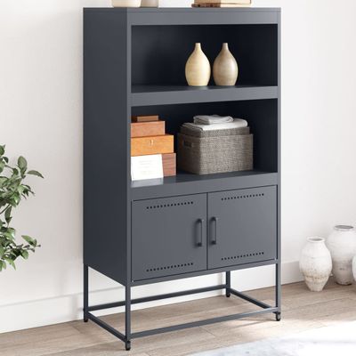 vidaXL Vysoká skrinka antracitová 68,5x38,5x123,5 cm oceľ