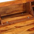 vidaXL Stôl 110x50x94 cm masívne akáciaové drevo a oceľ