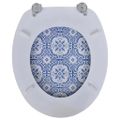 vidaXL WC sedadlo s poklopom 2 ks, MDF, motív porcelánu