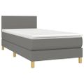 vidaXL Boxspring posteľ s matracom tmavosivá 90x200 cm látka