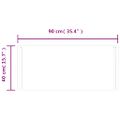 vidaXL LED kúpeľňové zrkadlo 90x40 cm
