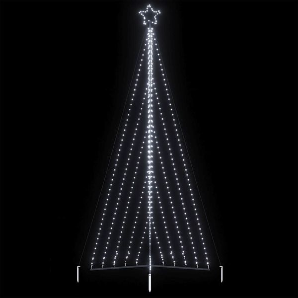 vidaXL LED vianočný stromček 570 LED studená biela 399 cm