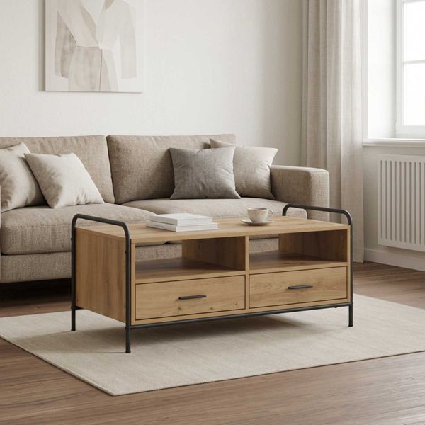 vidaXL Konferenčný stolík Dub artisan 99,5 x 49 x 46 cm