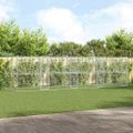 vidaXL Psí kennel 4 ks Strieborná 8 x 2 x 2 m Pozinkovaná oceľ