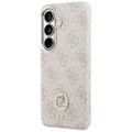Puzdro Guess case 4G Rhinestone Round Logo MagSafe pre Samsung Galaxy S26 ružová