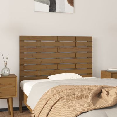 vidaXL Nástenné čelo postele medovohnedé 106x3x63 cm masívna borovica