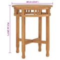 vidaXL Bistro stolík Ø60x75,5 cm teakový masív