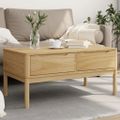 vidaXL Konferenčný stolík FLORO voskovohnedý 99x55,5x45 cm borovica