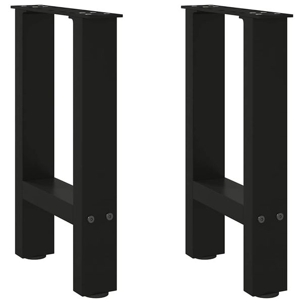 vidaXL Nohy konferenčného stolíka, čierne, 2 ks, 38 x (42-43) cm, oceľové