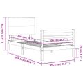 vidaXL Rám postele s čelom medovohnedý 100x200 cm masívne drevo