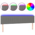 vidaXL Čelo postele s LED tmavosivé 160x5x78/88 cm látka