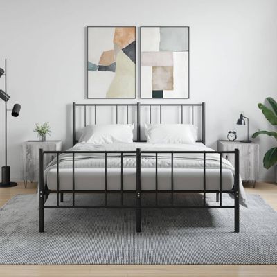 vidaXL Nočné stolíky 2 ks sivý dub sonoma 40x40x50 cm kompozitné drevo