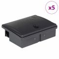 vidaXL Pasce na myši 5 ks Čierna 13x10x4 cm