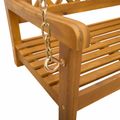 vidaXL Hojdačka do záhrady 2 -Seater 110 x 56 x 58 cm Prírodná