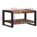 VidaXL Konferenčný stolík Viacfarebný 70x50x38cm Rekultivované masívne