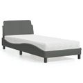 vidaXL Posteľ s matracom Dover tmavosivá 80x200 cm látka