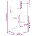 vidaXL Deliaca stena biela 100x33x175 cm kompozitné drevo