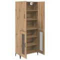 vidaXL Highboard Remeselný dub 69,5 x 34 x 180 cm Kompozitné drevo
