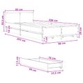 vidaXL Rám postele s čelom Staré drevo 80 x 200 cm Kompozitné drevo