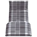 vidaXL Skladacie ležadlo sivé, kockovaný vzor 175x54x8,5 cm, oxfordská látka