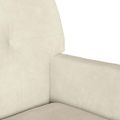 vidaXL Chesterfield lavica Krémová 112 x 65,5 x 75 cm Zamat