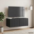 vidaXL Nástenná TV skrinka 78,5 x 41 x 30 cm Čierna Kompozitné drevo