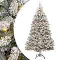 vidaXL Umelý Sklápací Vianočný Stromček 300 LED Zelená a biela 300 cm