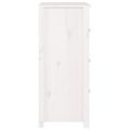 vidaXL Komoda biela 70x35x80 cm borovicový masív