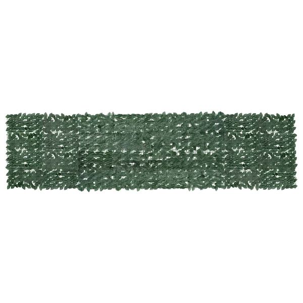 vidaXL Balkónová markíza s tmavozelenými listami 400x100 cm