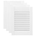 vidaXL Dvere skriniek Louvred Design 4 ks Biela 39,5x29,5 cm
