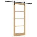 vidaXL Posuvné dvere ORKDAL Prírodná a čierna 86 x 211 cm