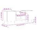 vidaXL Skrinka na platne čierna 121x38x48 cm kompozitné drevo