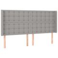 vidaXL Čelo postele so záhybmi bledosivé 163x16x118/128 cm látka